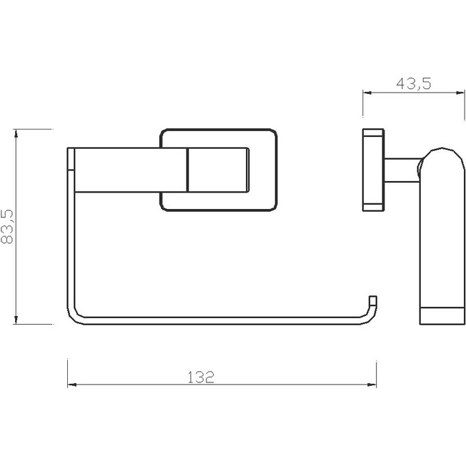 Тримач для туалетного паперу Ferro Greta Black Matt AGR33BL (чорний матовий), Колір виробника: чорний матовий, фото , изображение 3