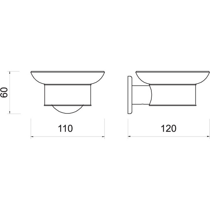 Мыльница Ferro Smile Chrome ASM02 (настенная), фото 2