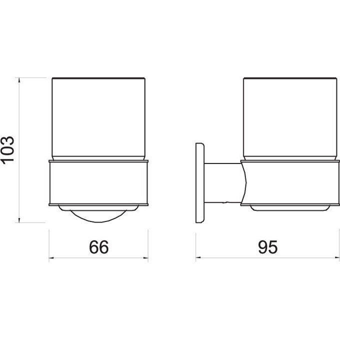 Склянка для зубних щіток Ferro Smile ASM03 (настінна), фото , изображение 2