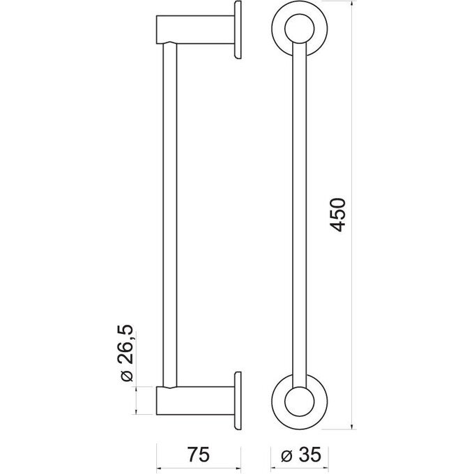 Рушникотримач Ferro Smile Chrome ASM07, фото , изображение 2
