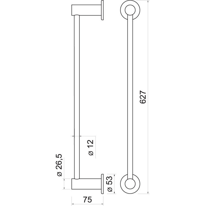 Полотенцедержатель Ferro Smile Chrome ASM09, фото 2