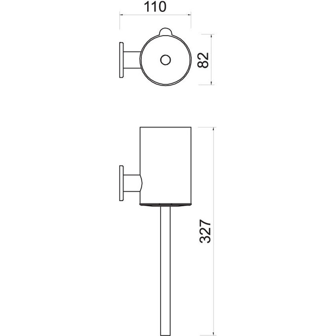Ершик для унитаза Ferro Smile Chrome ASM14 (настенный), фото 2