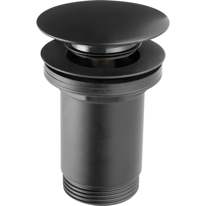 Донний клапан Ferro Rotondo Black Matt S285B-BL-B (чорний матовий, без переливу), Колір виробника: чорний матовий, фото 