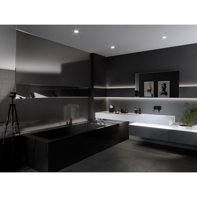 Смеситель на борт ванны Ferro Adore Black Matt/Chrome BDR11ABLC (черный матовый/хром, на четыре отверстия), фото 3