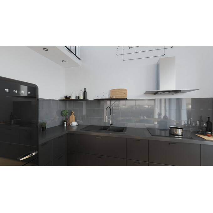 Змішувач для кухні Ferro Libretto Chrome/Black Matt BLE4B (хром/чорний матовий, з гнучким виливом), фото , изображение 3