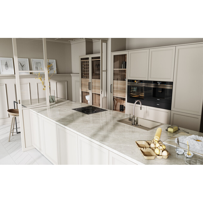 Мийка для кухні Ferro Mezzo II Sand DRGM1/48/58SA (58x48 см, пісок, з сифоном та клапаном-автоматом), Доступні розміри: 58 x 48, Колір виробника: пісочний, фото , изображение 3