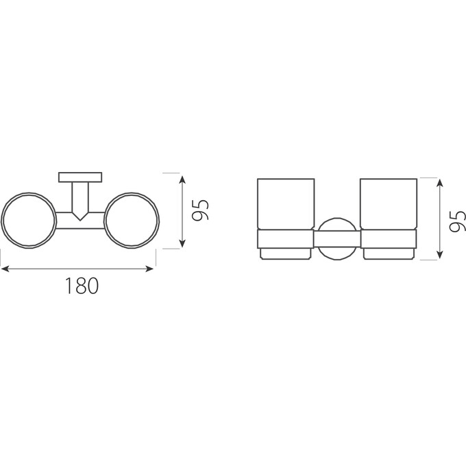 Склянка для зубних щіток Ferro Grace AC04, фото , изображение 3