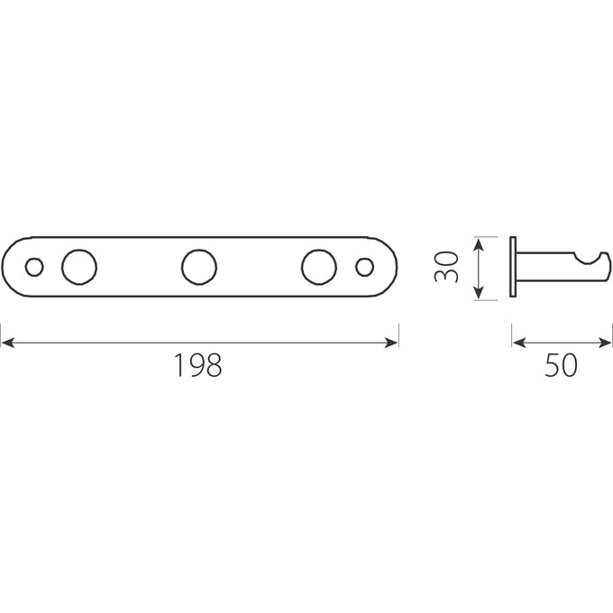 Гачок для ванної Ferro Grace Chrome AC35 (потрійний), фото , изображение 2