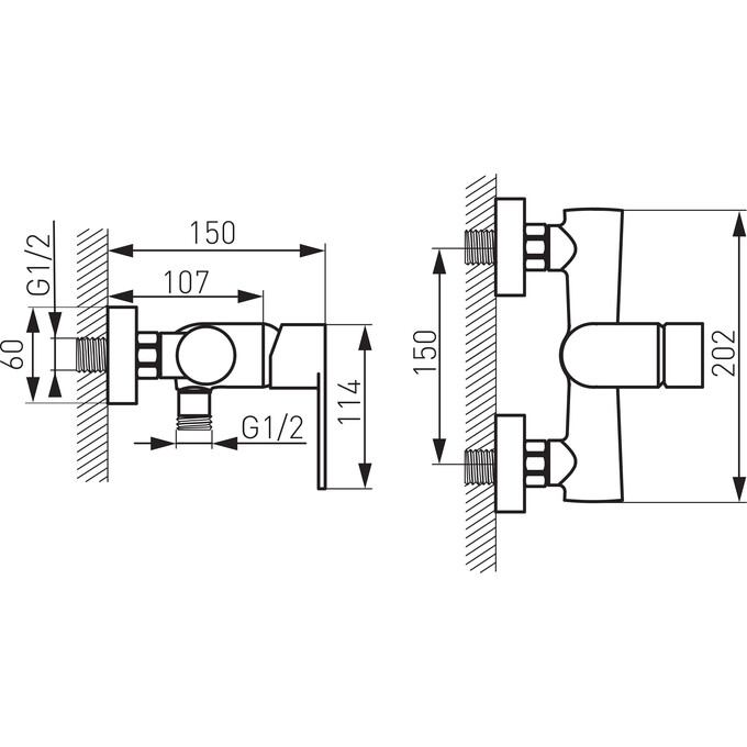 Змішувач для душу Ferro Algeo Black Matt BAG7BL (чорний матовий), фото , изображение 9