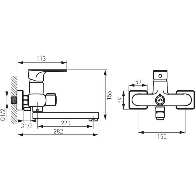 Змішувач для умивальника Ferro Algeo Square Chrome BAQ3A, фото , изображение 3