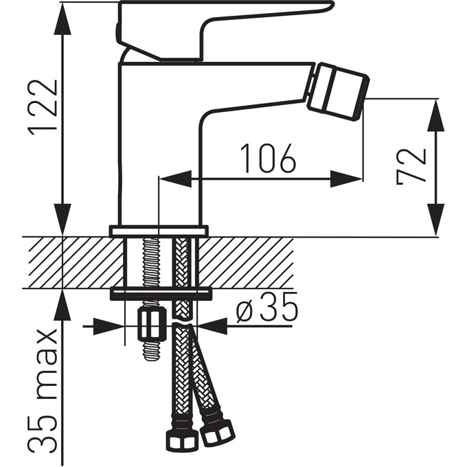 Змішувач для біде Ferro Adore BDR6, фото , изображение 3