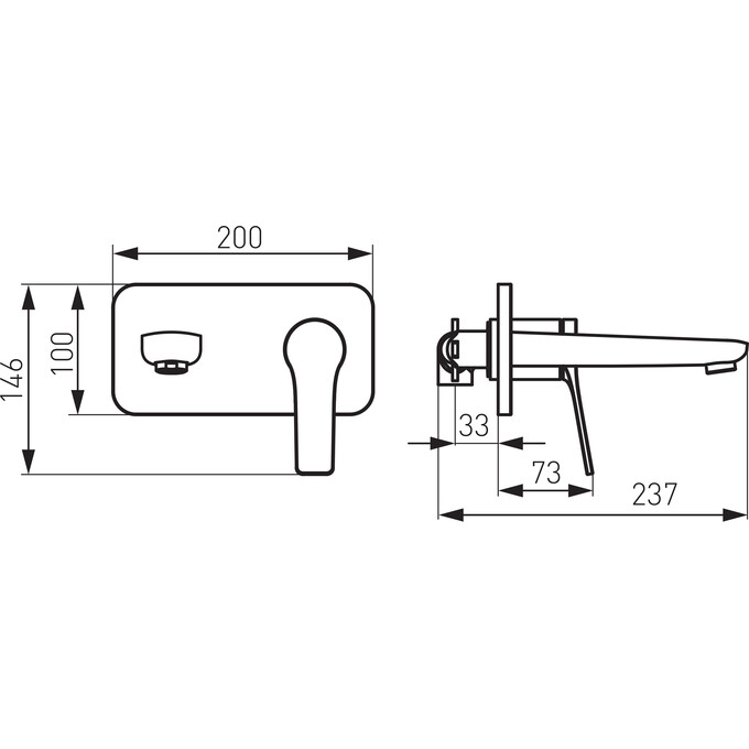 Змішувач прихованого монтажу Ferro Stratos Black Matt BSC3PABL (чорний матовий, внутрішня частина в комплекті), Колір виробника: чорний матовий, фото , изображение 4