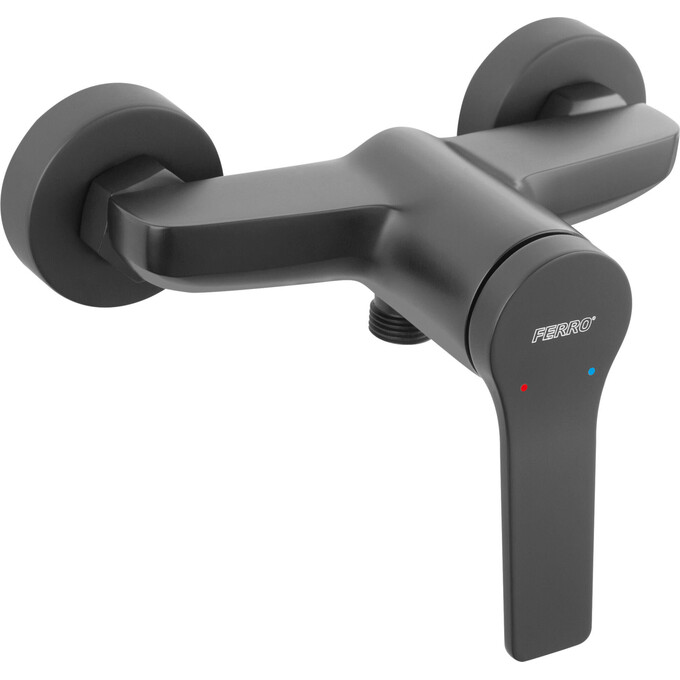 Змішувач для душу Ferro Stratos Black Matt BSC7BL (чорний матовий), фото 