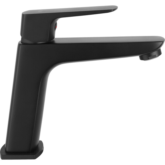 Смеситель для умывальника Ferro Vitto Verdeline Black Matt BVI2VLBL (черный матовый, с донным клапаном), Цвет производителя: черный матовый, фото 