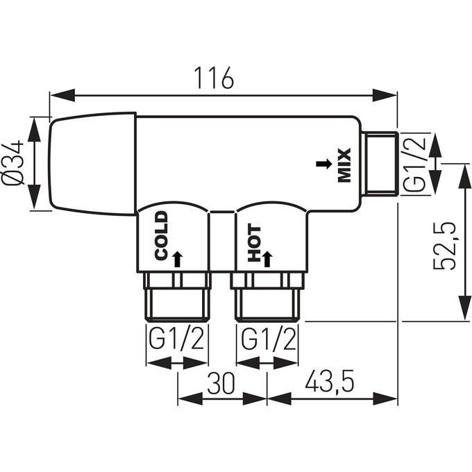Термостат для безконтактних змішувачів Ferro MT15B, фото , изображение 2