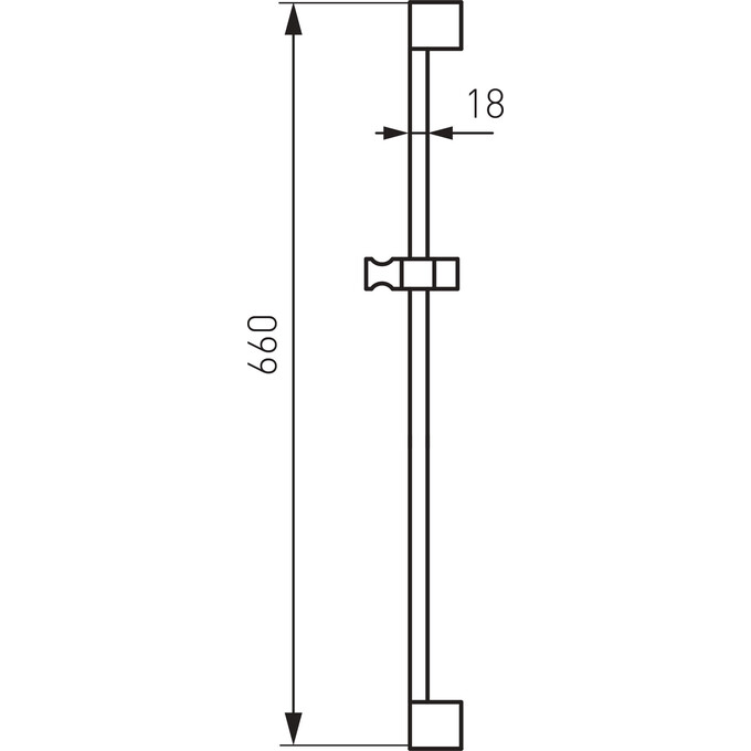 Штанга для душу Ferro Chrome RAIL1.0, фото , изображение 3