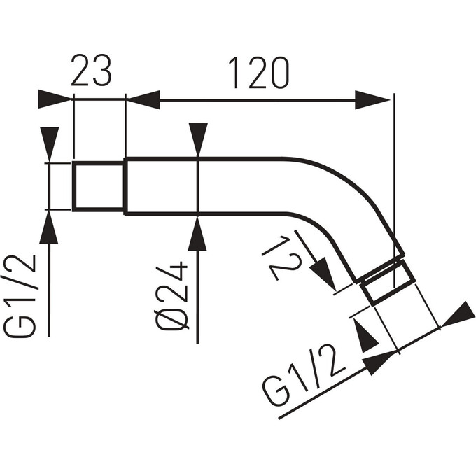 Кронштейн душовий Ferro Chrome RN12, фото , изображение 2