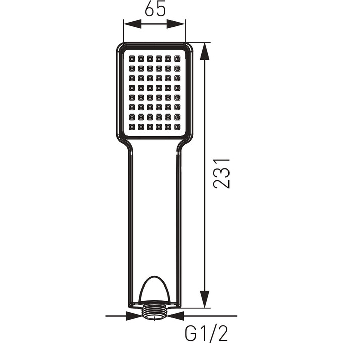 Лейка для душа Ferro Quadro Chrome S110 (однорежимная), фото 3