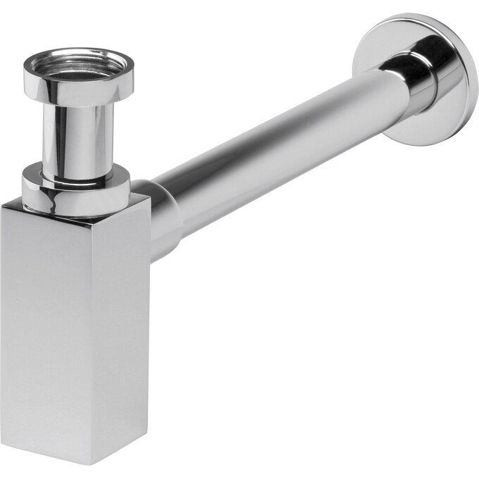 Сифон для раковини Ferro Quadro Chrome S280 (пляшковий), Колір виробника: хром, фото 