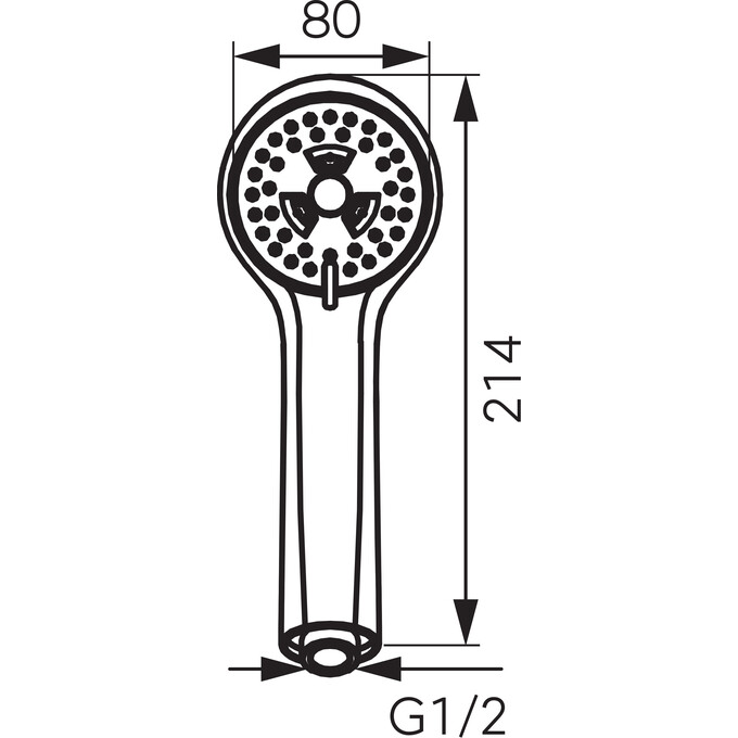 Лейка для душа Ferro Soleno Chrome S300 (трехрежимная), фото 2