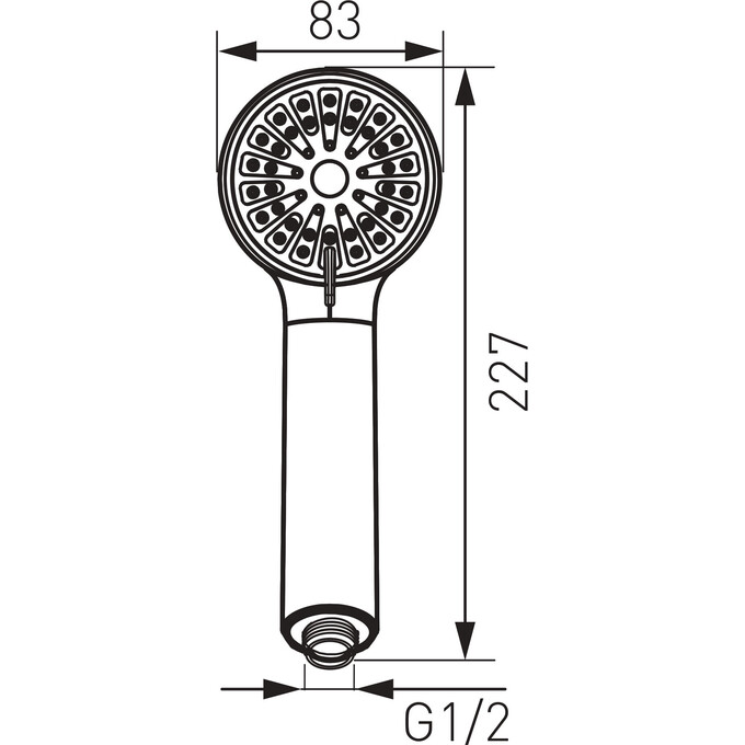 Лейка для душа Ferro Cortessa Chrome S330 (трехрежимная), фото 2