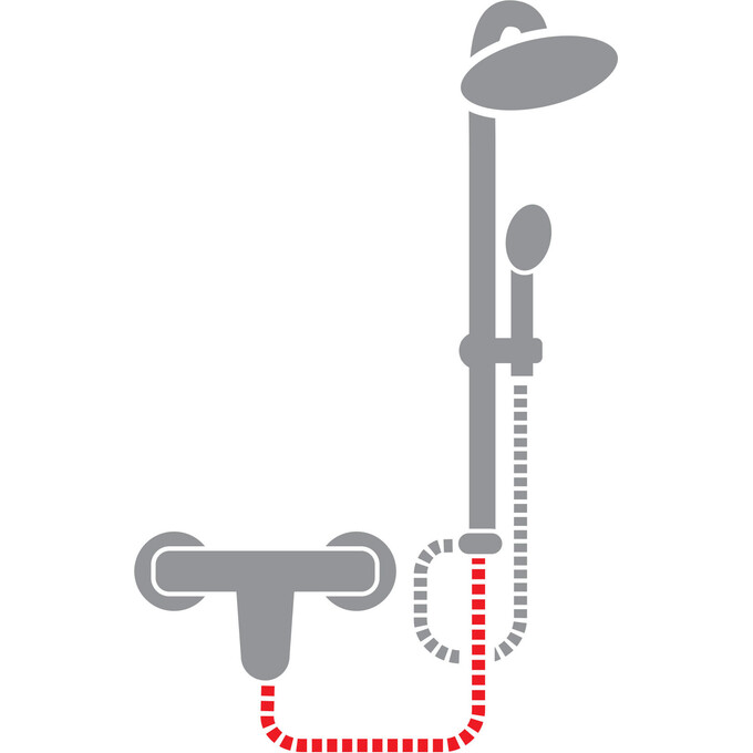 Шланг для підключення душової системи Ferro Chrome W06 (70 см), Доступные размеры: 70, Колір виробника: хром, фото , изображение 2