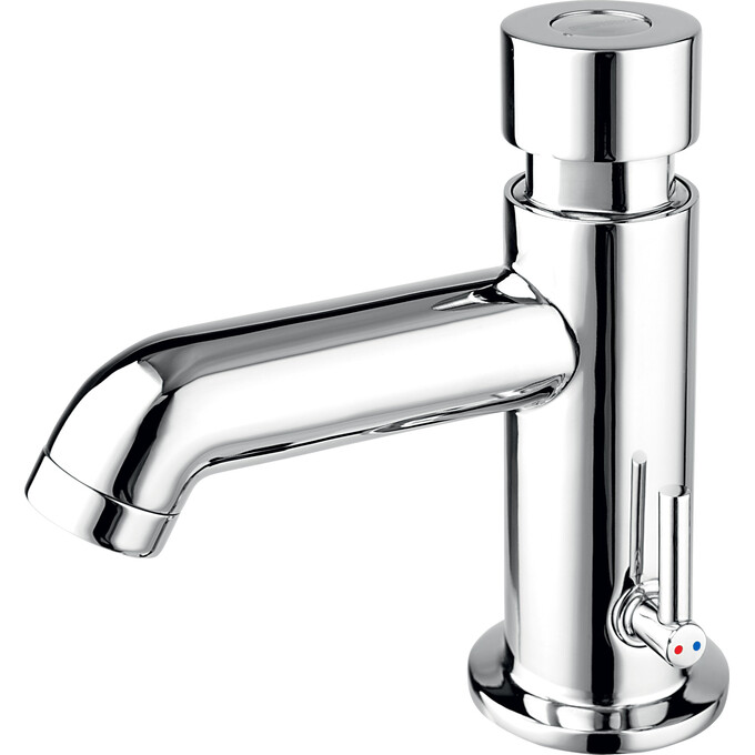 Змішувач для умивальника Ferro Press Chrome Z201R (натискний), фото 