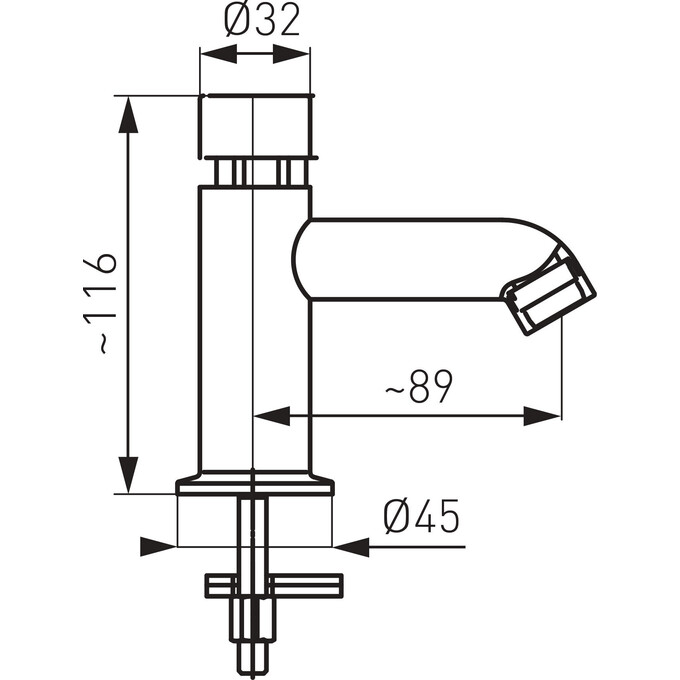 Змішувач для умивальника Ferro Press Chrome Z201R (натискний), фото , изображение 5