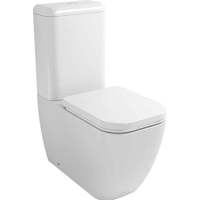 Безободковый унитаз-компакт Imprese Valtice Rimless White i1115 (с сиденьем), фото 