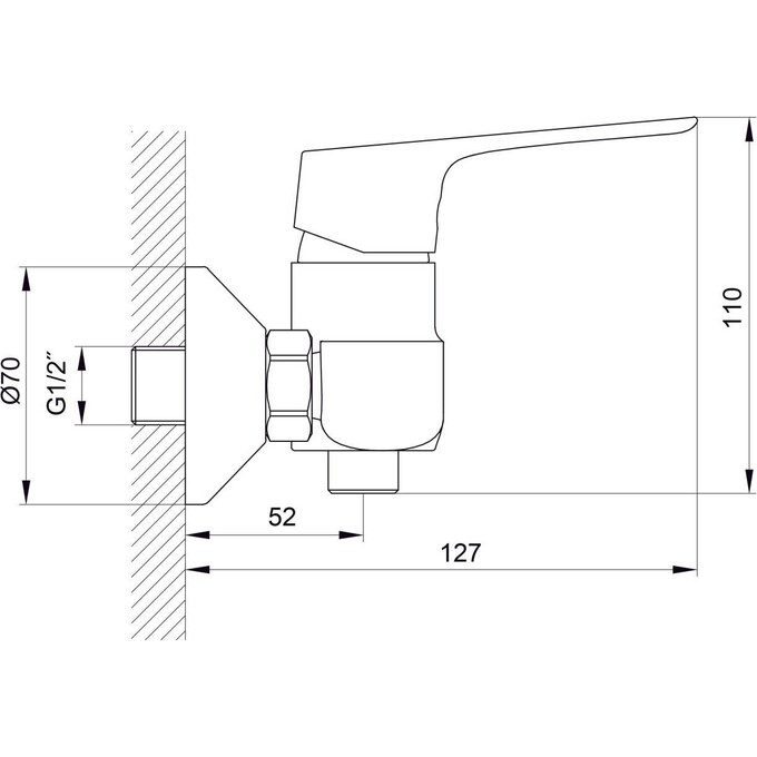 Змішувач для душу Koller Pool Kvadro Start 1136320305, фото , изображение 4