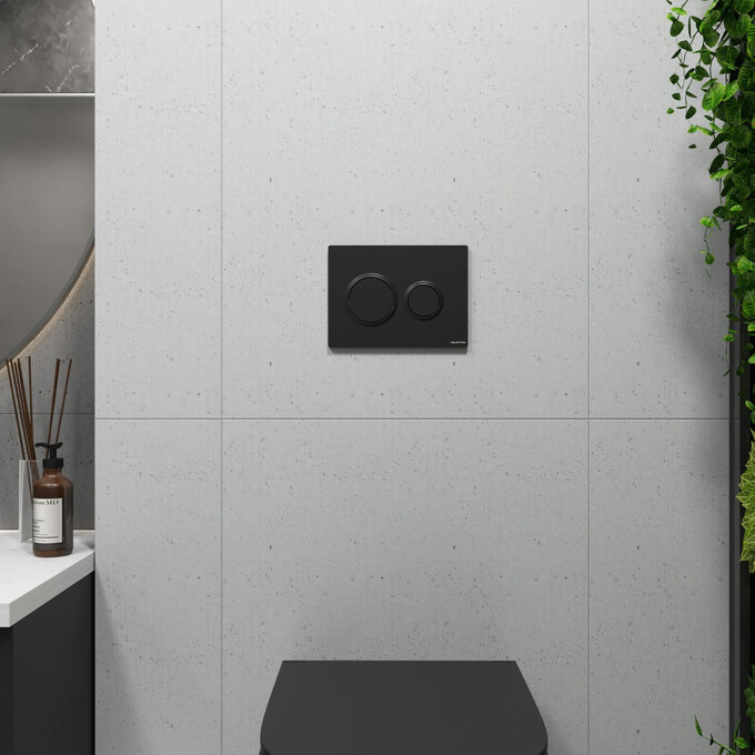 Панель смыва Koller Pool Air Black Matt KP-230-017 (2358510657, черная матовая), Цвет производителя: черный матовый, фото 2