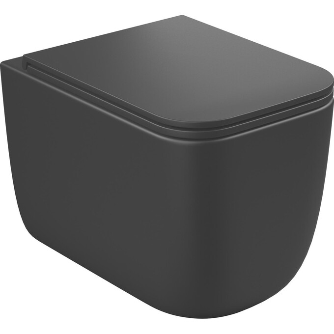 Комплект унитаз с инсталляцией 3 в 1: подвесной унитаз с сиденьем Koller Pool Kvadro Start KS-0530-QW-MB + инсталляция Koller Pool Dune 1200SL KP-112-001 + клавиша смыва Neon KP-226-17, фото 2