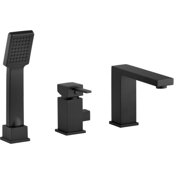 Змішувач на борт ванни Yoka Afeo Black Matt BW.AFEO-BLK (чорний матовий, на три отвори), фото 