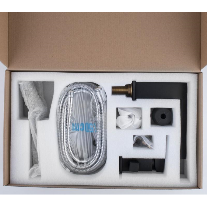 Змішувач на борт ванни Yoka Afeo Black Matt BW.AFEO-BLK (чорний матовий, на три отвори), фото , изображение 2