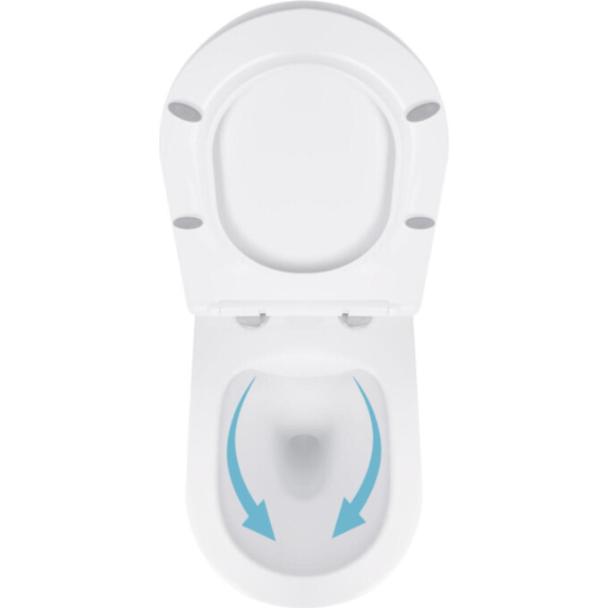 Безободковый подвесной унитаз Qtap Jay QT07335176W (с сиденьем), фото 6