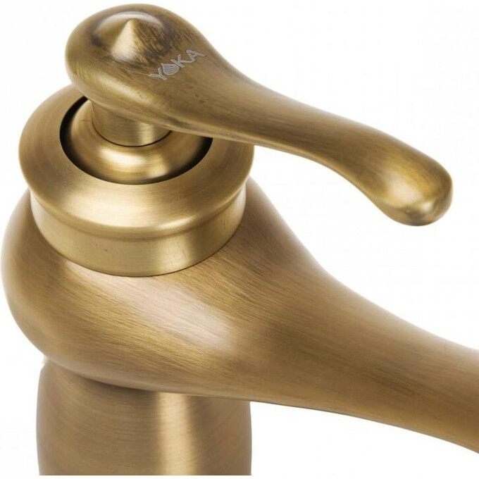 Змішувач для раковини Yoka Marena Brushed Gold BU.MARENA-GLD (брашований золотий), фото , изображение 2