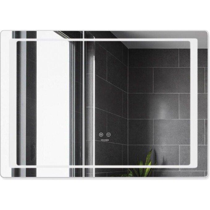 Зеркало для ванной комнаты Kroner KRP Spiegel HR2-7050 (70x50 см, с подсветкой и антизапотеванием), Доступные размеры: 70 x 50, фото 