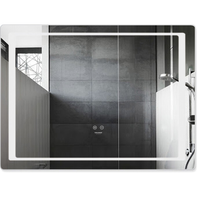 Зеркало для ванной комнаты Kroner KRP Spiegel HR2-8060 (80x60 см, с подсветкой и антизапотеванием), Доступные размеры: 80 x 60, фото 