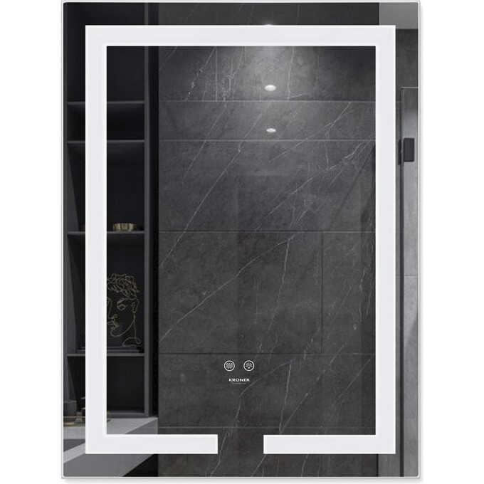 Зеркало для ванной комнаты Kroner KRP Spiegel VR1-5080 (50x80 см, с подсветкой и антизапотеванием), фото 