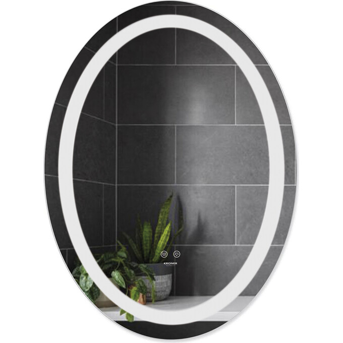 Зеркало для ванной комнаты Kroner KRP Spiegel VO1-5070 (50x70 см, с подсветкой и антизапотеванием), фото 