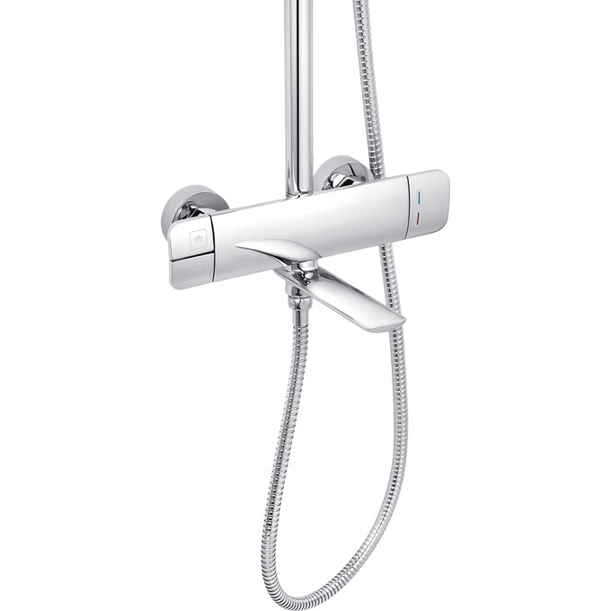 Душевая система Kroner KRP Makon Chrome KRP Makon-C063T (хром, с изливом), Цвет производителя: хром, фото 2