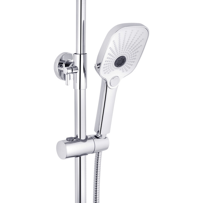 Душевая система Kroner KRP Makon Chrome KRP Makon-C063T (хром, с изливом), Цвет производителя: хром, фото 7