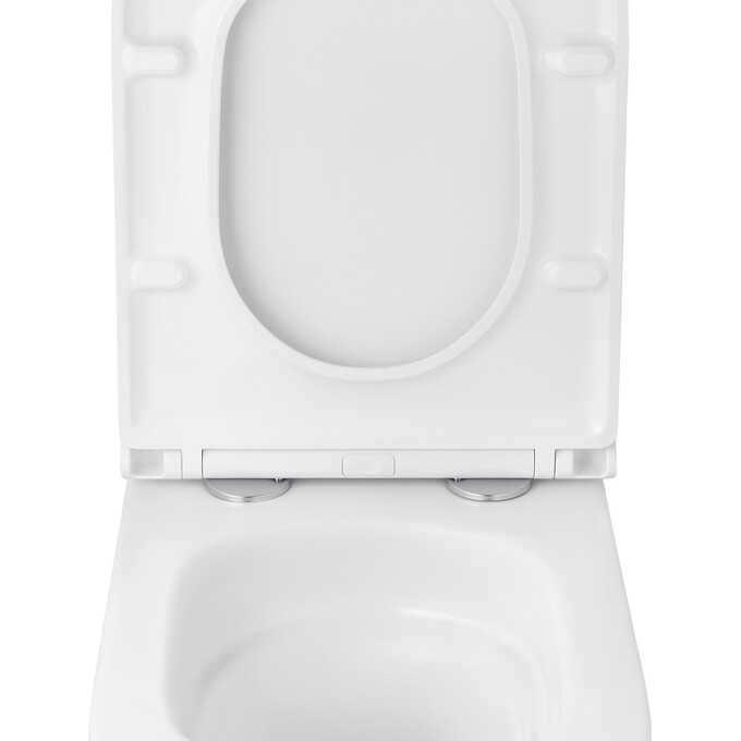 Комплект унитаз с инсталляцией 4 в 1 3884966KE493436T: подвесной унитаз с сиденьем Kroner Eifel Tornado WHI493436 + инсталляция Grohe Solido 3884966Q + клавиша смыва Grohe Even 38966000, фото 4