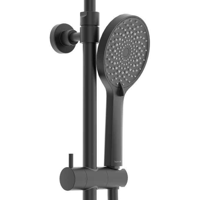 Душевая система Imprese Modus D Black Matt t030B08210SQ (черная матовая, с изливом и полкой), Цвет производителя: черный матовый, фото 3