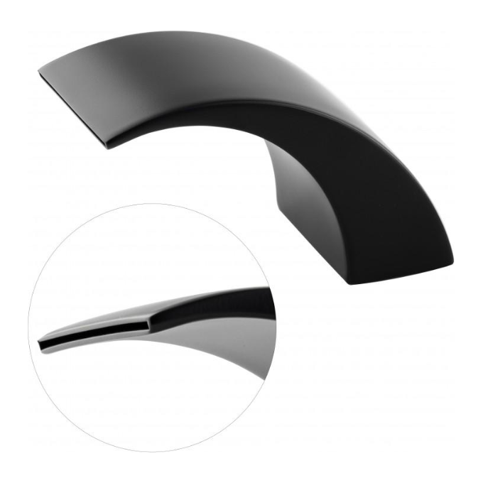 Змішувач на борт ванни Yoka Ruba Black Matt BZ.RUBA-3-BLK (чорний матовий, каскадний вилив, на три отвори), фото , изображение 2