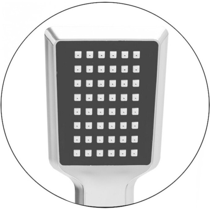 Лійка для душу Yoka Abba Chrome BP.ABBA-CHR (однорежимна, зі шлангом та тримачем), фото , изображение 3