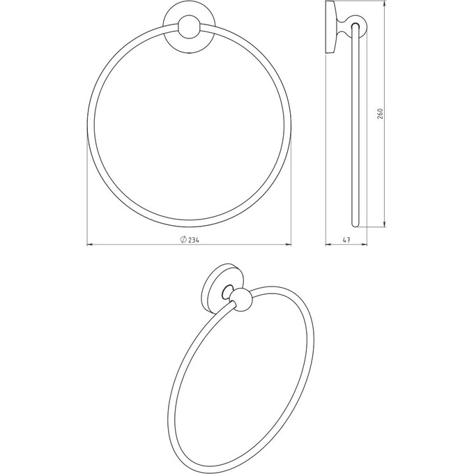 Кільце для рушників Ferro Novatorre 6101.0, фото , изображение 3