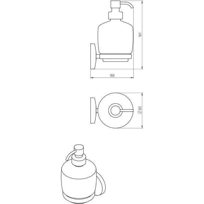 Дозатор для рідкого мила Ferro Novatorre 6150.0, фото , изображение 3