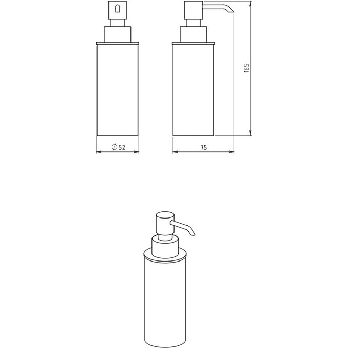 Дозатор для рідкого мила Ferro Metalia 1 6178.0, фото , изображение 3