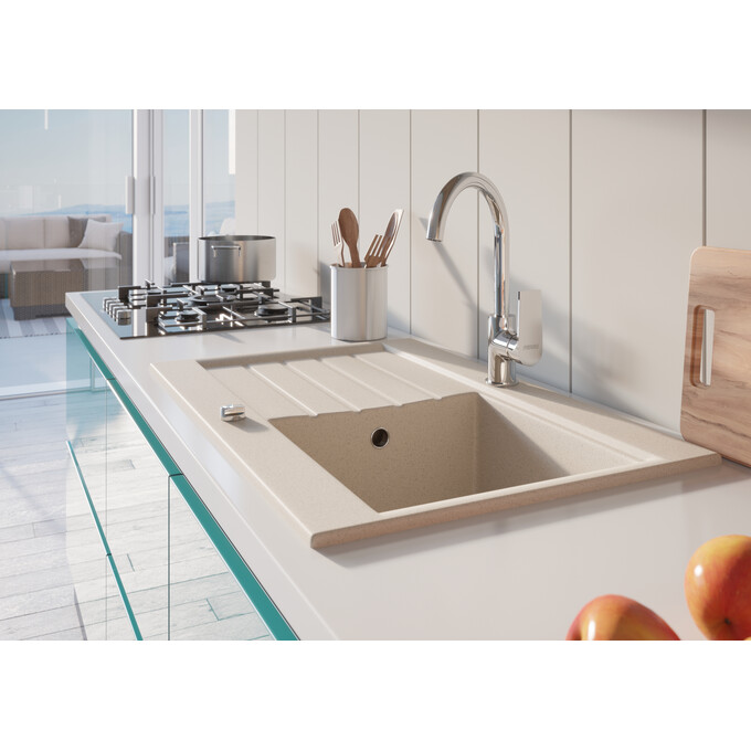 Змішувач для кухні Ferro Algeo Square Chrome BAQ4, фото , изображение 2